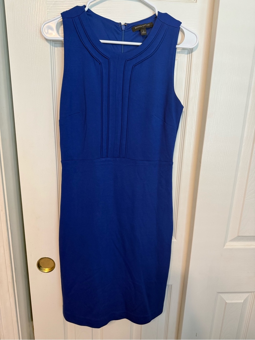 Banana Republic Sleeveless Cobalt Midi Sheath Dress